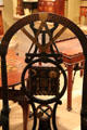 Detail of symbol on back of Masonic armchair prob. from Boston, MA at Metropolitan Museum of Art. New York, NY.