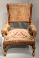 Egyptian revival armchair attrib. Pottier & Stymus Manufacturing Co. of New York City at Metropolitan Museum of Art. New York, NY.