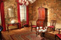 Powel period room from Philadelphia, PA with games table at Metropolitan Museum of Art. New York, NY.