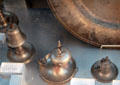 Collection of American whale-oil lamps at Brooklyn Museum. Brooklyn, NY.