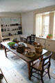 Kitchen work table & shelving at Lindenwald. Kinderhook, NY.