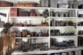 Shelves of hardware merchandise in Layton General Store at Old Bethpage Village. Old Bethpage, NY.