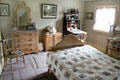 Bedroom in Layton Home at Old Bethpage Village. Old Bethpage, NY.