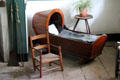 Cradle & child's chair in Cooper House at Old Bethpage Village. Old Bethpage, NY.