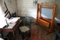 Room with automated swinging cradle in Cooper House at Old Bethpage Village. Old Bethpage, NY.