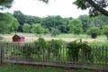 Orchard fields behind Williams House at Old Bethpage Village. Old Bethpage, NY.