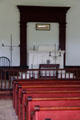 Interior Manetto Hill Church at Old Bethpage Village. Old Bethpage, NY.