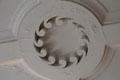 Decorative ceiling plaster work at Sag Harbor Whaling Museum. Sag Harbor, NY.