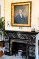 Portrait of Benjamin Huntting I over fireplace at Sag Harbor Whaling Museum. Sag Harbor, NY.