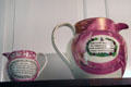 Lusterware jugs with folk wisdom sayings at Home Sweet Home Museum. East Hampton, NY.