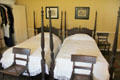 Antique four poster twin beds at Home Sweet Home Museum. East Hampton, NY.