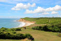 View of grounds & ocean at Montauk Lighthouse. Montauk, NY.