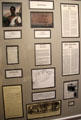 Information board about The Amistad slave ship at Montauk Lighthouse museum. Montauk, NY.