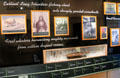 Information display about the history of whaling on Long Island at Montauk Lighthouse museum. Montauk, NY.