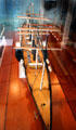Model of Great Eastern Steamship largest ship in the world 1899 which ripped open hull in Long Island Sound at Montauk Lighthouse museum. Montauk, NY.