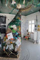 Garbage contents of stomach of sperm whale found dead in Germany at Montauk Lighthouse museum. Montauk, NY.