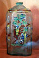 Decoratively painted glass bottle with fox at Thomas Halsey Homestead. South Hampton, NY.