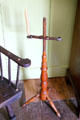 Adjustable screw mechanism candle holder for reading at Thomas Halsey Homestead. South Hampton, NY.