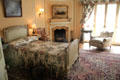 Peach guest room at Vanderbilt Mansion. Centerport, NY.