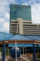 One SeaGate , Two SeaGate , & blue-roofed SeaGate Portside pavilion. Toledo, OH.