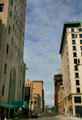 Madison Ave. streetscape with National City Bank & Ohio Building. Toledo, OH.