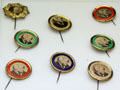 Rutherford B. Hayes & William A. Wheeler presidential campaign buttons at Hayes Museum. Fremont, OH.