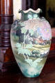 Painted vase in John Wright Mansion at Historic Lyme Village Museum. Bellevue, OH.