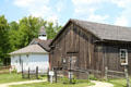 Merry school & Detterman Log Church at Historic Lyme Village Museum. Bellevue, OH.
