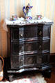 Dutch cabinet with doors that look like drawers in dining room of Monroe House at Oberlin Heritage Center. Oberlin, OH.