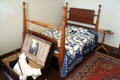Bed with quilt in Monroe House at Oberlin Heritage Center. Oberlin, OH.