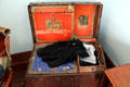 Steel steamer trunk in Monroe House at Oberlin Heritage Center. Oberlin, OH.
