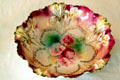 Porcelain bowl with painted flowers in Jewett House at Oberlin Heritage Center. Oberlin, OH.