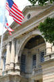 Beaux Arts arch on front of Seneca County Courthouse. Tiffin, OH.