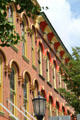 Arched window surrounds of commercial heritage building. Tiffin, OH.