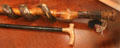 American folk art cane created by Easton W. Foster & presented to Mrs. McKinley & ebony cane engraved in honor of second McKinley Presidential campaign at William McKinley Presidential Museum & Library. Canton, OH.