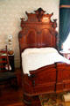 Elaborate bedstead at Col. Simon Perkins Stone Mansion. Akron, OH.
