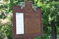 Portage Path between Cuyahoga & Tuscarawas Rivers historic marker outside Col. Simon Perkins Stone Mansion. Akron, OH.
