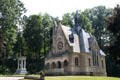 Glendale Cemetery Memorial Chapel for deceased Civil War soldiers & Monument "To Our Unknown Dead" constructed by Buckley Post of GAR. Akron, OH.