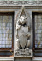 Winged lion on Sullivan's The Old Home Building Association jewel bank. Newark, OH.