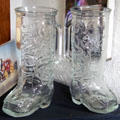 Glass cowboy boots at Hopalong Cassidy Museum. Cambridge, OH.