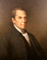 Portrait of early Zanesville citizen at Stone Academy Museum. Zanesville, OH.