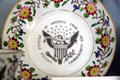 Saucer with American eagle under 20 stars at Mathews House Museum. Zanesville, OH.