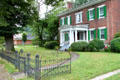 Putnam Manse with wrought iron Gothic railing in Putnam. Zanesville, OH.