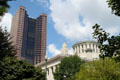 Huntington Center over Ohio State Capitol. Columbus, OH.