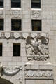 Terra-cotta art deco eagle detail on LeVeque Tower. Columbus, OH.