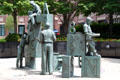 Discovery Park sculpture with children learning at State Teachers Retirement System corner of E. Broad St. & 5th St. Columbus, OH.