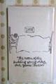 Budding young writer Thurber drawn plaque marking his bedroom at The James Thurber House. Columbus, OH.