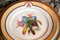 China plate with painted fruit at Kelton House Museum. Columbus, OH.