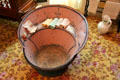 Round tin bathtub at Kelton House Museum. Columbus, OH.