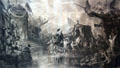 Washington arriving at New York graphic by John G. McRae at Kelton House Museum. Columbus, OH.